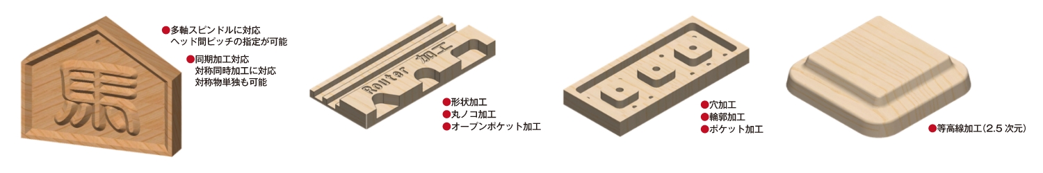 豊富な加工パターン